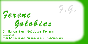 ferenc golobics business card